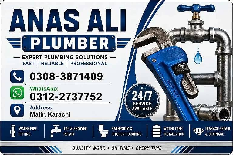 I need work plumber work 0