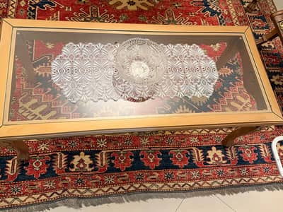 Luxury Golden Glass Top Center Table | Elegant Royal Design