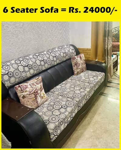 6 seater sofa and furniture sale due to shifting