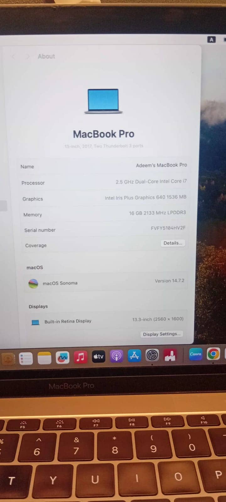 Macbook Pro 2017 13inc 3