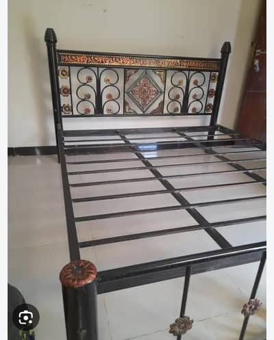 iron double bed
