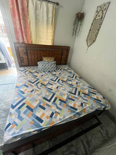 Bed with mattress