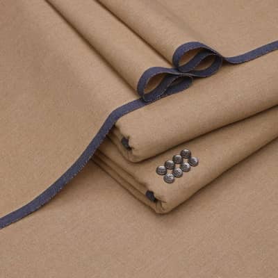 Unstitched Khaddar suit brown winter wear