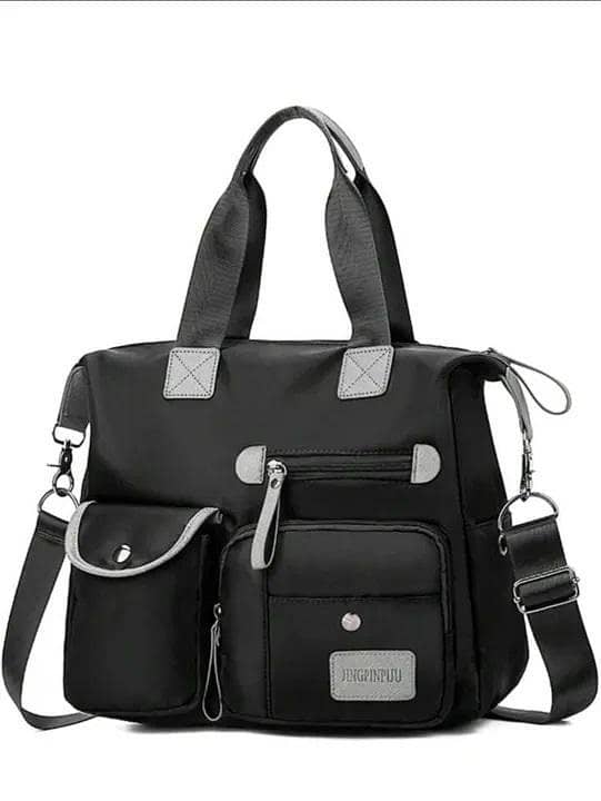 Binobees – Nylon Travel Handbag for Women – Slim Design - Large Capacity Waterproof Shoulder Bag with Zipper – Lightweight Nylon Crossbody Purse for Girls & Ladies - Tote Bag , Work, Gym & Shopping - Mummy Bag - Messenger Bag