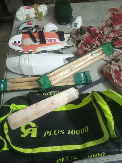 Complete Cricket Kit | Bat + Gloves + Pads + Helmet + CA Kit Bag
