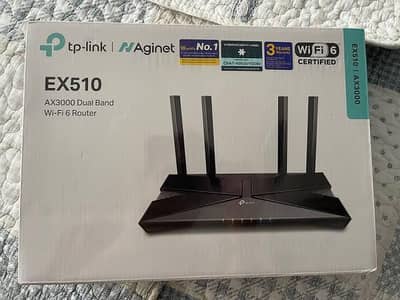 TP-Link Aginet EX510 AX3000 Dual-Band Wi-Fi 6 Gigabit Router | USB 3.0