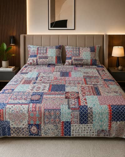 Premium quality cotton bedsheets. Beautiful designs. Free home delieve