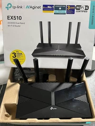 TP-Link Aginet EX510 AX3000 Dual-Band Wi-Fi 6 Gigabit Router | USB 3.0