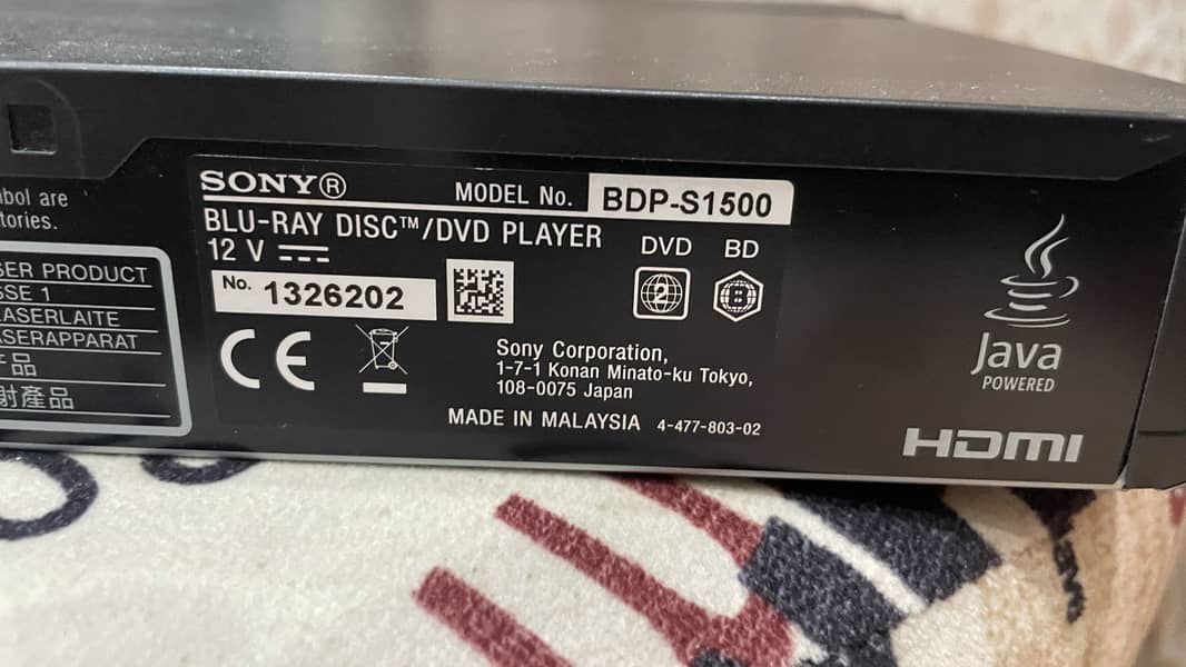 Sony Blu ray Player 2