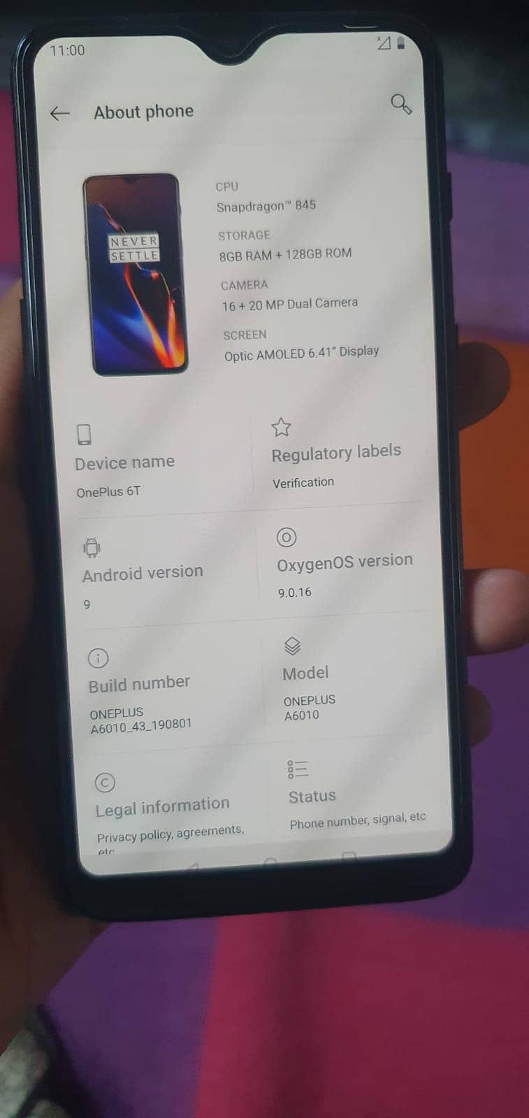 One Plus 6T 0
