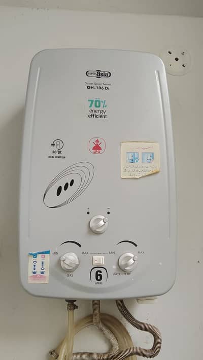 Super Asia instant gas geyser model GH-106 Di