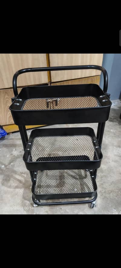 3 Tier Kitchen Storage Trolley Rack with Wheels