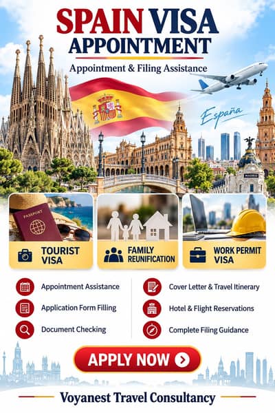 SPAIN VISA APPOINTMENT & FILING SERVICES