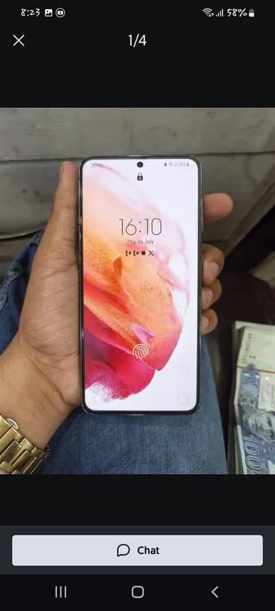 Samsung Mobile S21 pta pach 1 sim pr data E plus pr chal ta ha