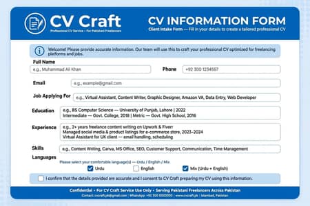 Professional Cv/Resume Maker