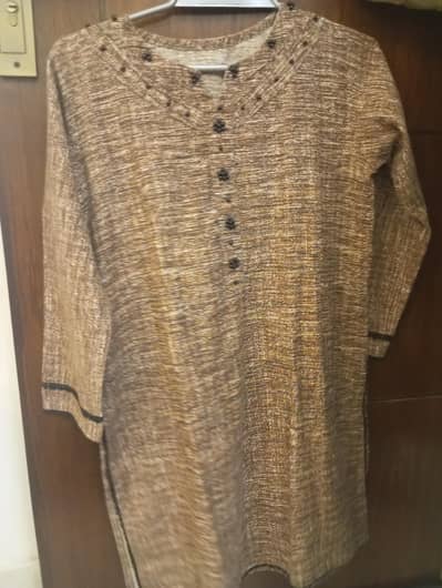 2 piece khaddar dress