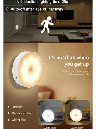 Rechargeable Motion Sensor LED Light | Wireless Night Light