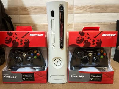 Xbox 360 & 2 Original Controller 100 Games ps3/ps4/ps5/xbox one