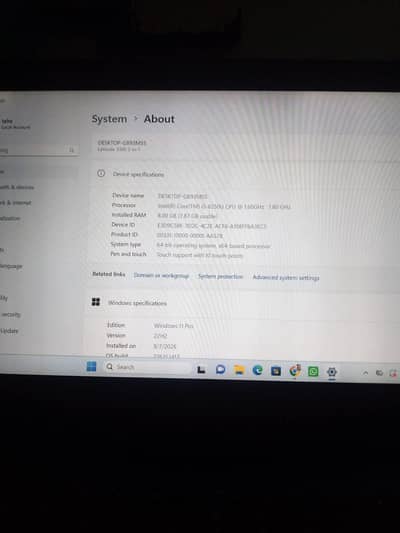 Dell core i5 8th gen 8/256