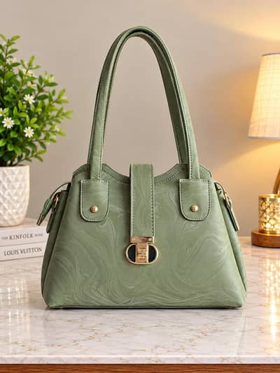 Elegant & Stylish Women’s Handbag with Fluffy Charm