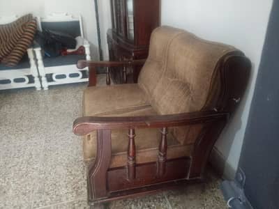 Solid Tali wood good condition Dining table and sofa