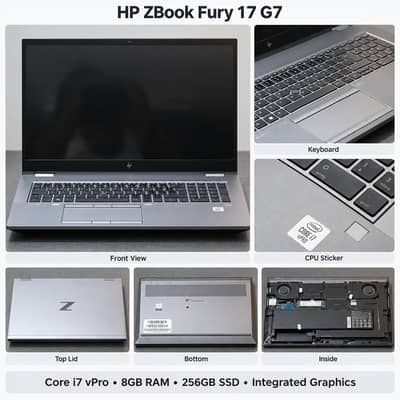HP ZBook Fury 17 G7 Core i7 vPro | 8GB RAM | 256GB SSD