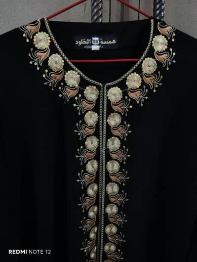 Black Heay Embroidered Abaya New