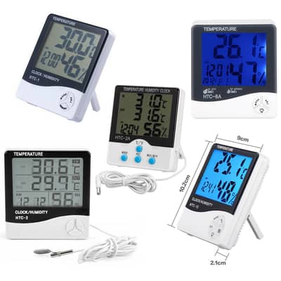 HTC 1 HTC 2 Digital Temperature Meter Humidity Meter Hygrometer
