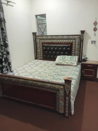 bed with side tables