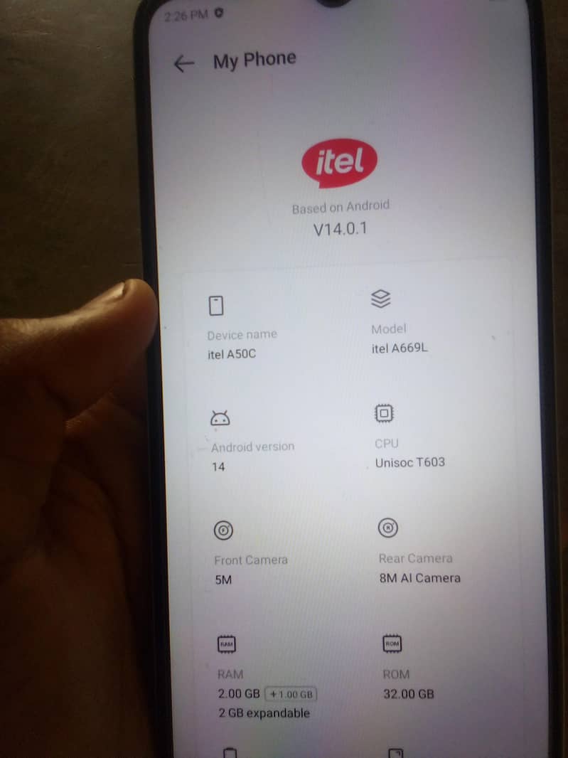 Itel A500 1