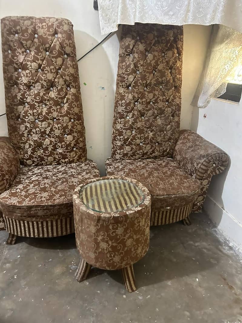 Two sofas, plus small table, 2