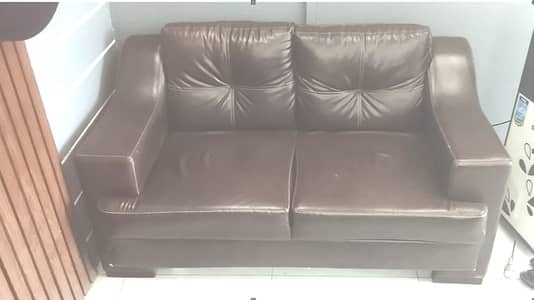 Brown Rexine Sofa Set for Sale