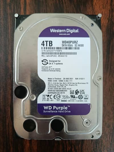 4 TB Western Digital SATA 6 Gbs Hard dirve