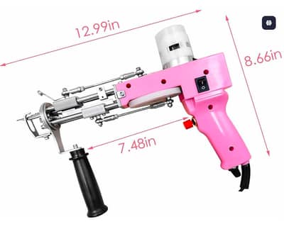 2 in 1 Rug Tufting Gun for Cut pile & Loop Pile with Extra Spare Parts