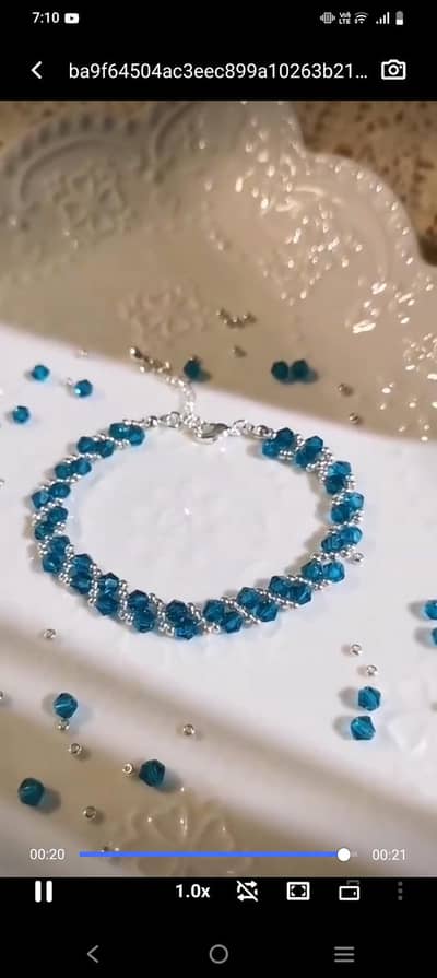 handmade pearl bracelet with beads