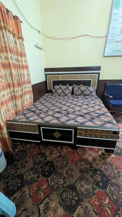 wooden bed