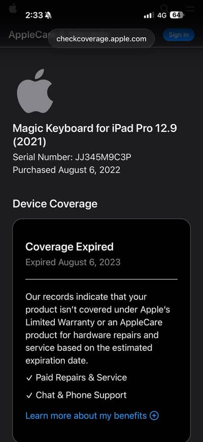Apple Magic Keyboard 2018/2020/M1/M2 SERIES 12.9” KEYBOARD - 100% Org