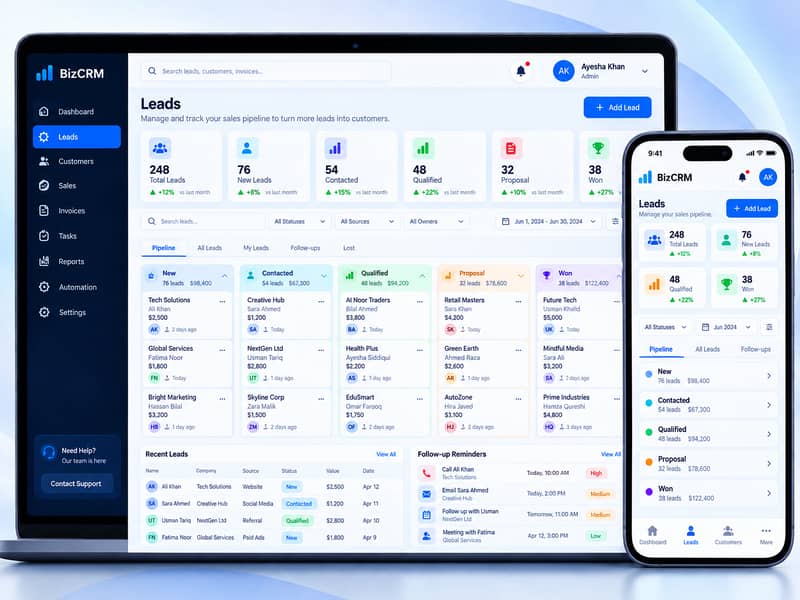 Custom CRM Development | Business Management Software | Web Developer 2