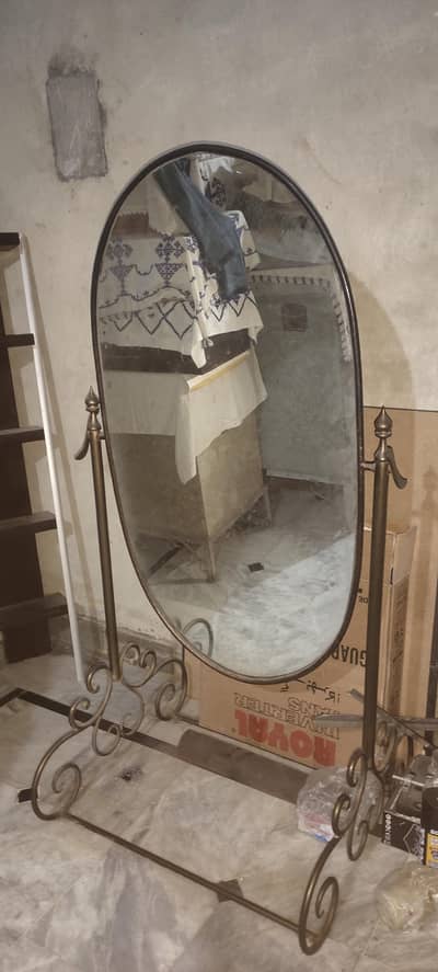 ms steel iron standing moveable mirror