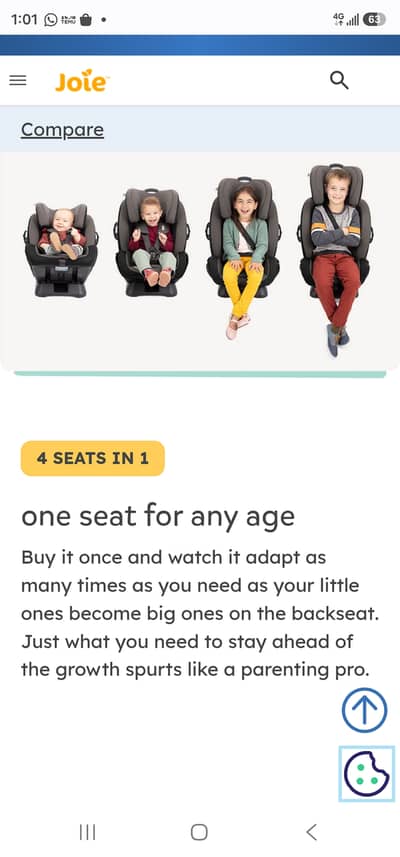 Joie Every Stage 3 in 1 car seat - Newborn upto 12 Years