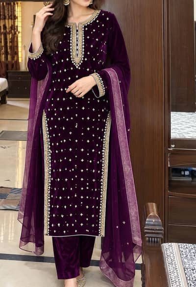 velvet formal wedding wear dress for sale
