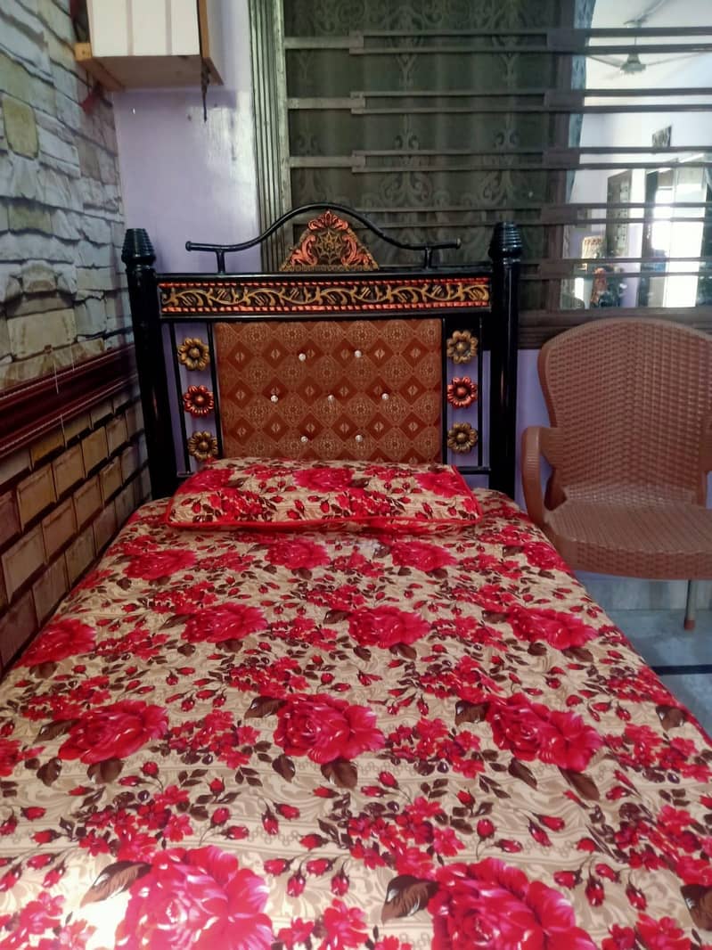 iron single bed pair 1