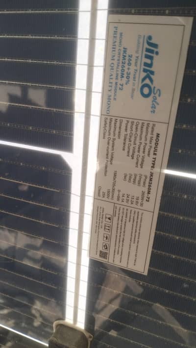 jinko 260w 2 plate