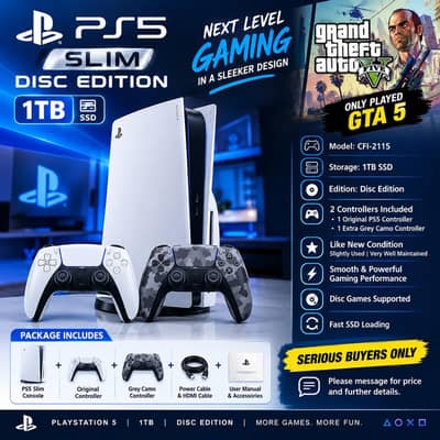 PS5 Slim Disc Edition 1TB CFI-2115