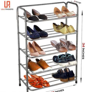 Shoe Rack Stand – 3, 4 & 5 Layers| Stainless Steel & Metal | Shoe Rack