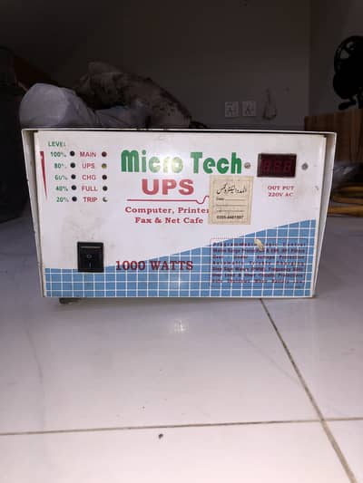 Micro tech UPS with osaka battery Ht200 with 21 plates per cell