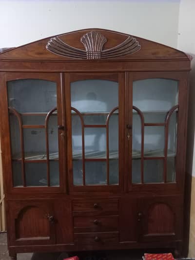 Wooden Crockery Cabinet – Good Condition