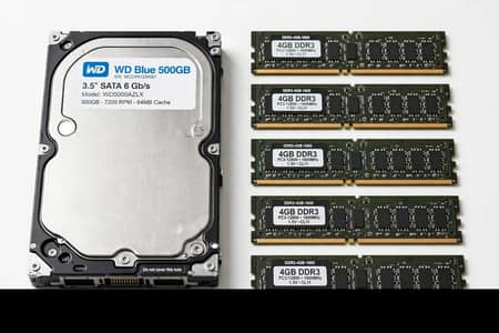 500gb HARD & 10 GB RAMS DDR3 for sale  [0316*87*60*535] only Wtsap
