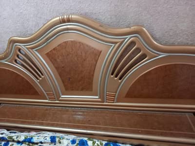 full king size bed with 2 drawers and dressing table and mattress also