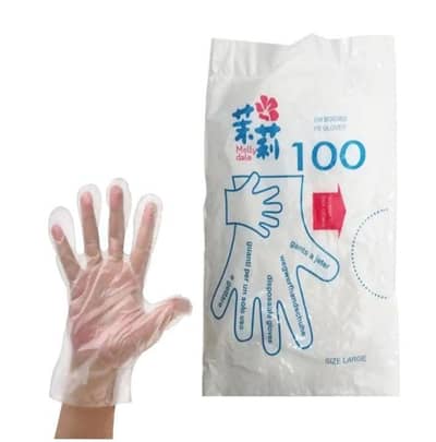 transparent waterproof kitchen gloves 100 pcs large size